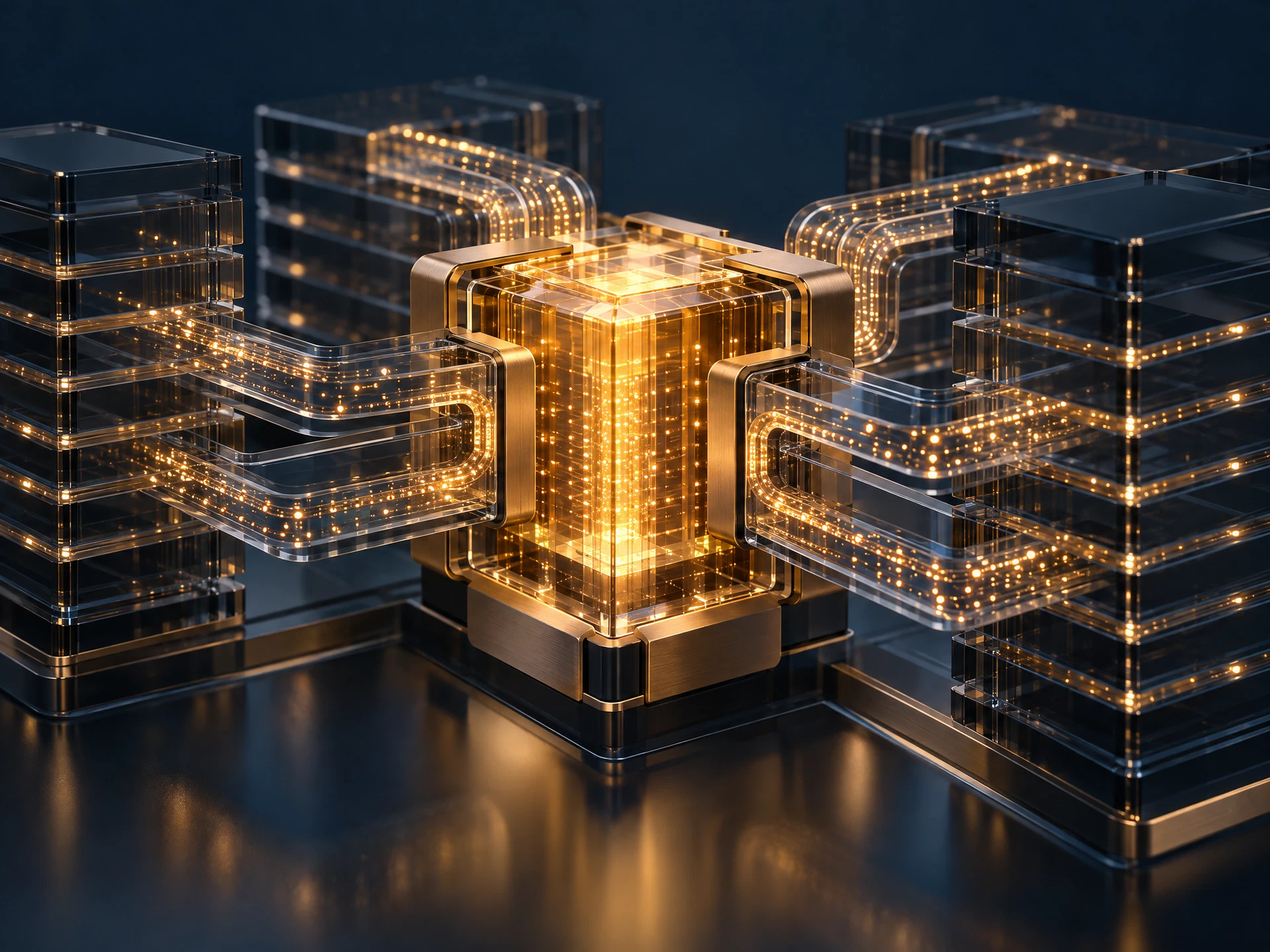 Conceptual ordered data layers connected to a protected information core